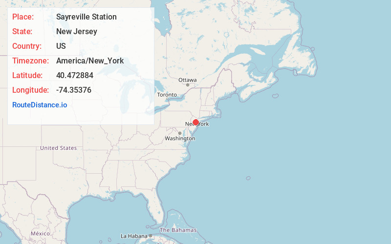 Map of Sayreville Station