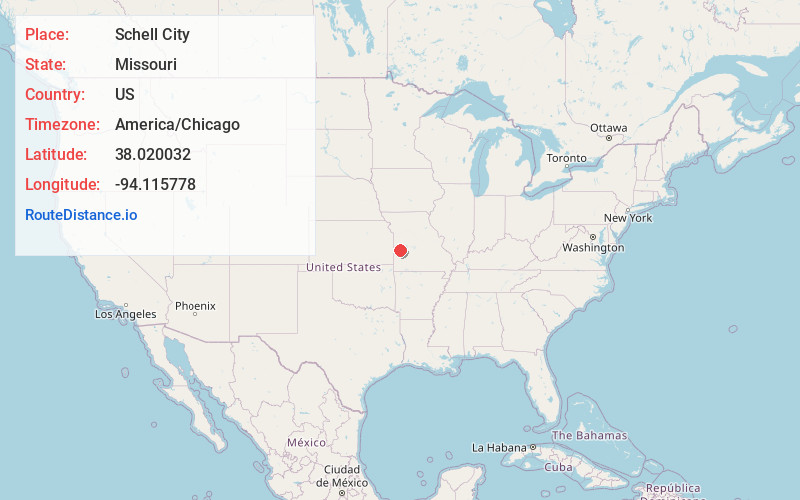 Map of Schell City