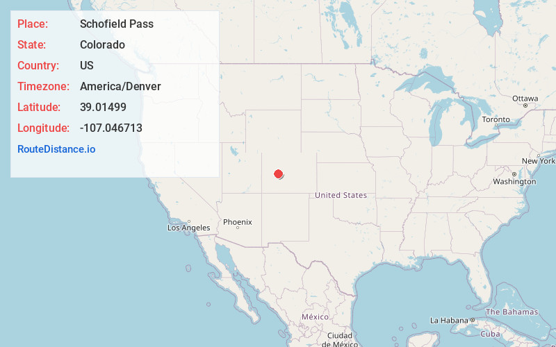 Map of Schofield Pass