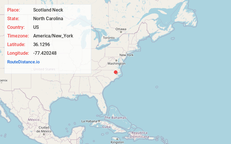 Map of Scotland Neck