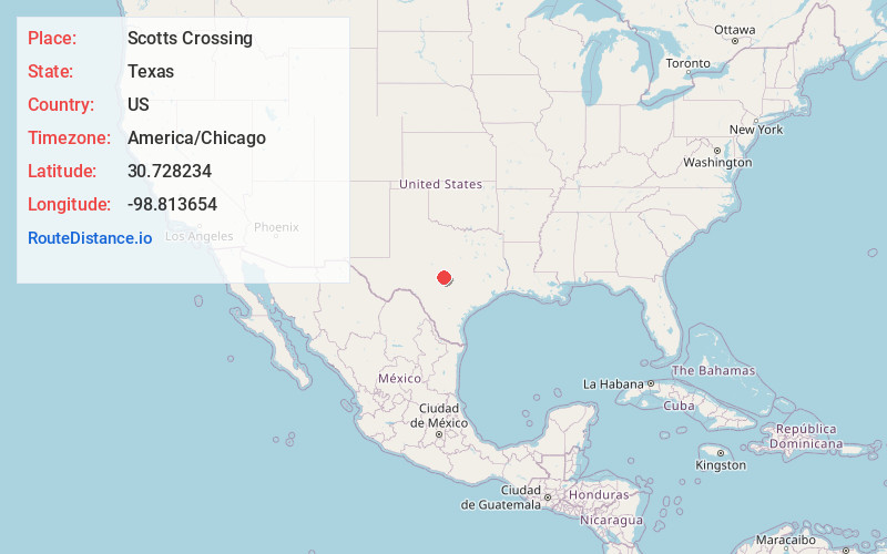 Map of Scotts Crossing