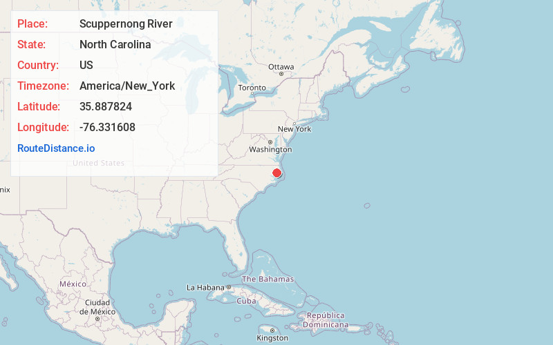 Map of Scuppernong River