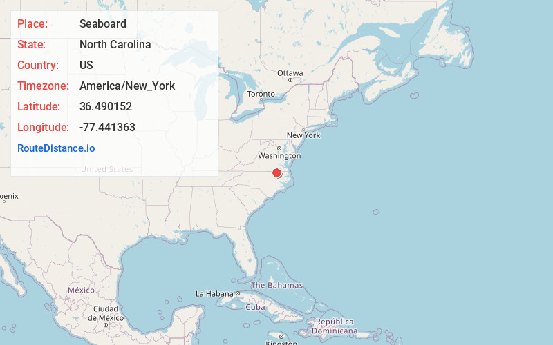 Map of Seaboard