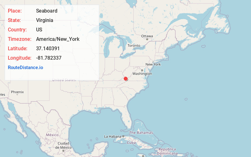 Map of Seaboard
