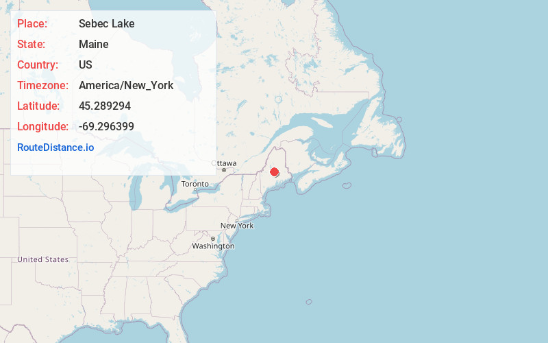 Map of Sebec Lake