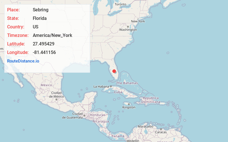 Map of Sebring