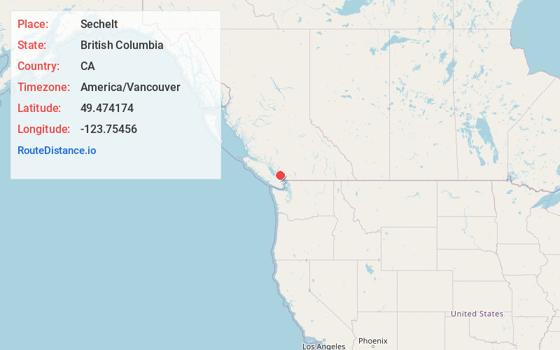 Map of Sechelt