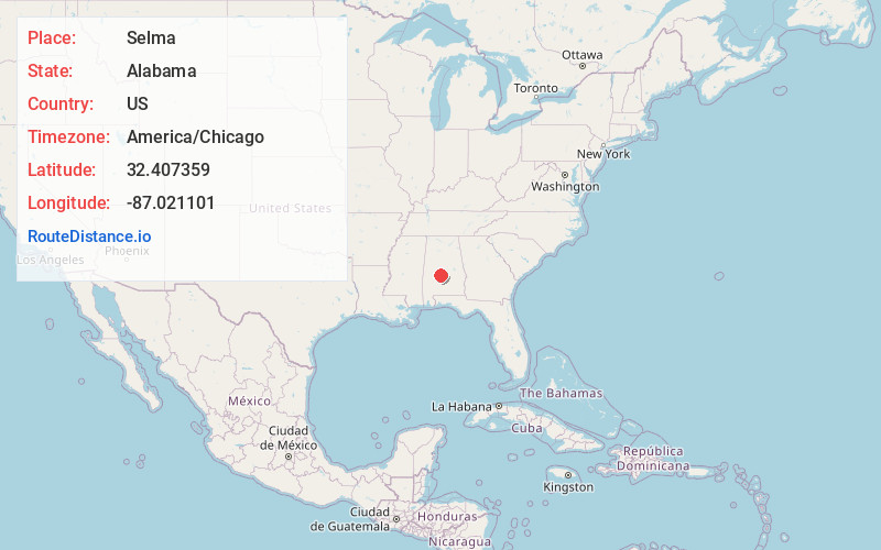 Map of Selma