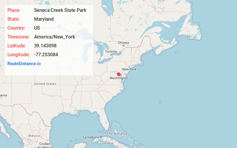 Map of Seneca Creek State Park