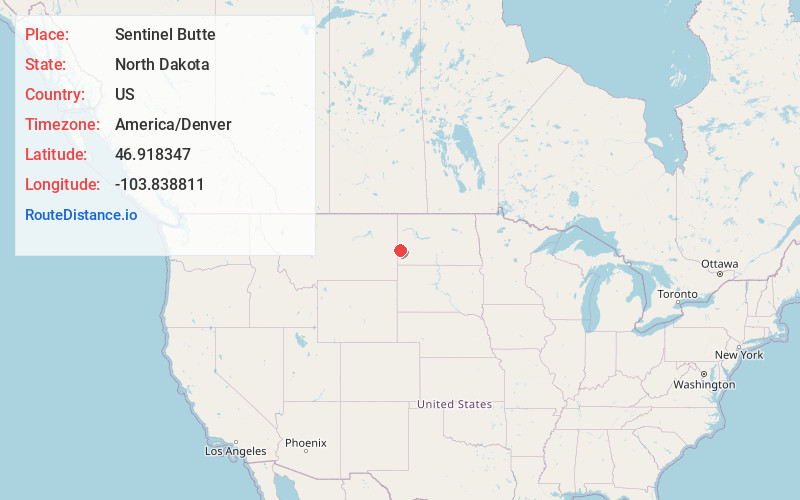 Map of Sentinel Butte