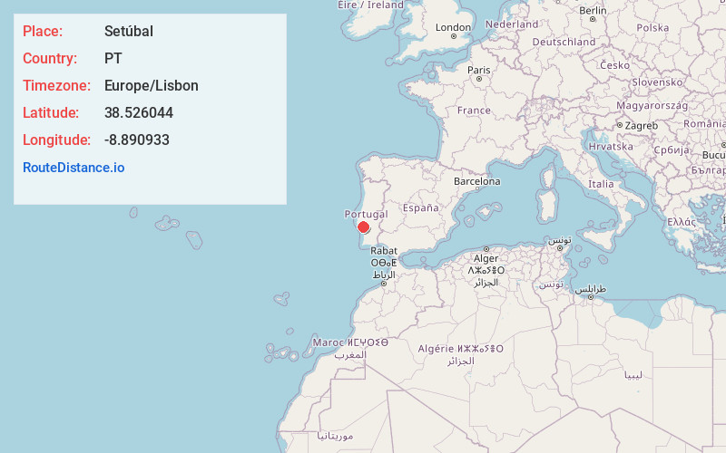 Map of Setúbal