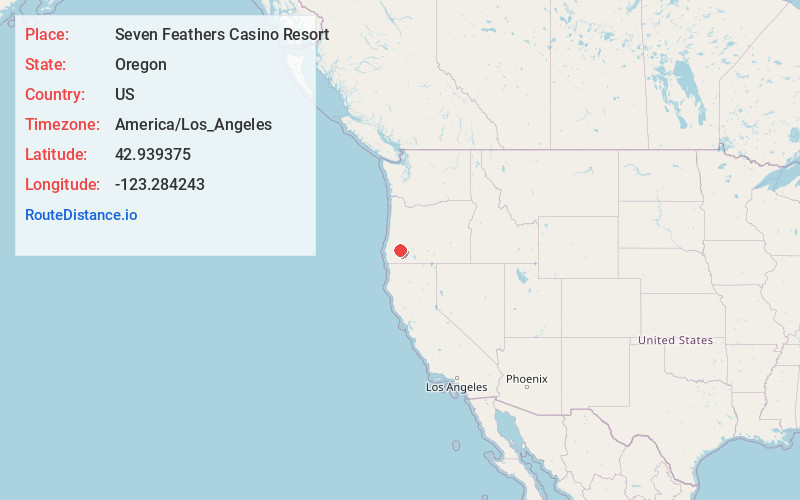 Map of Seven Feathers Casino Resort