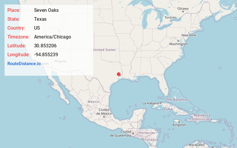 Map of Seven Oaks
