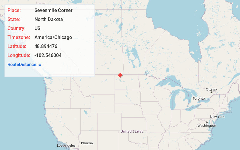 Map of Sevenmile Corner