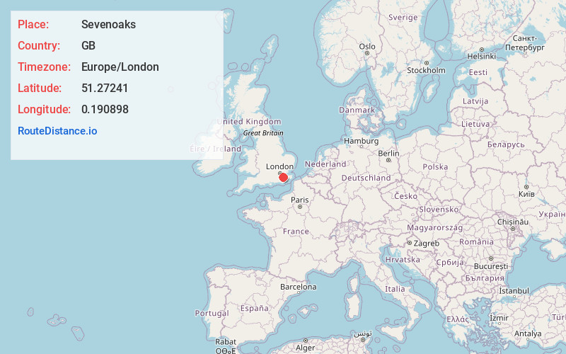 Map of Sevenoaks