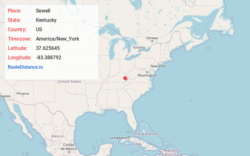 Map of Sewell