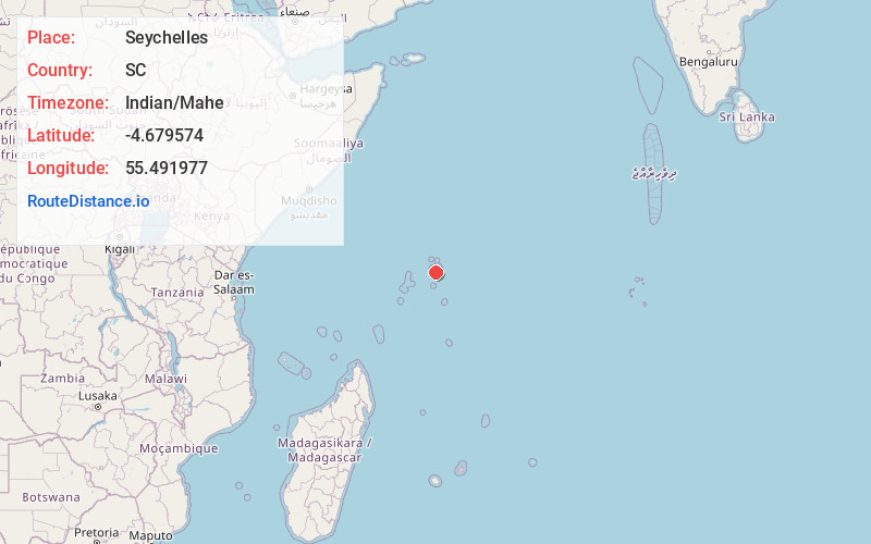 Map of Seychelles