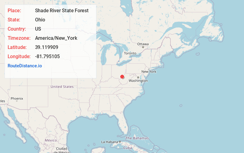 Map of Shade River State Forest