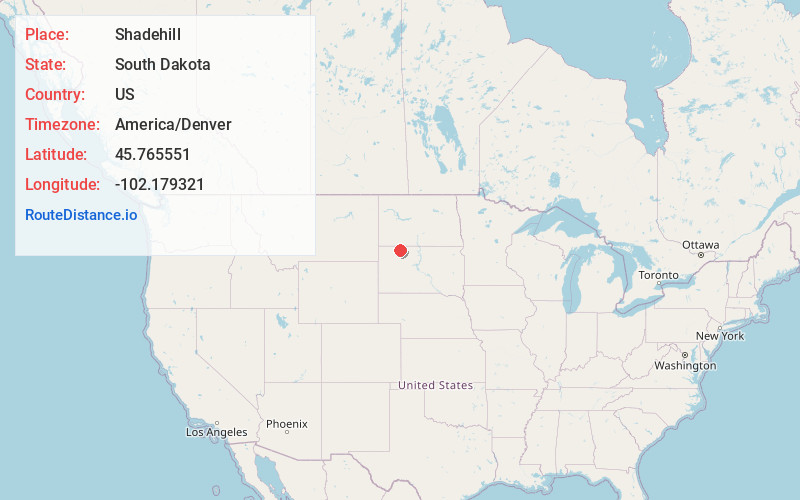Map of Shadehill