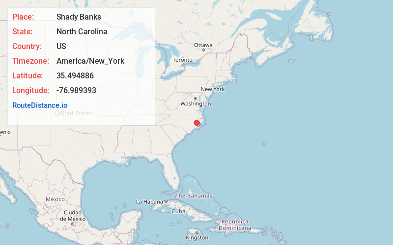 Map of Shady Banks