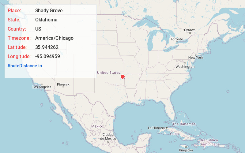 Map of Shady Grove