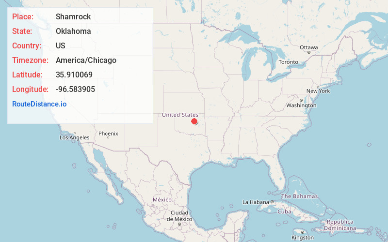 Map of Shamrock