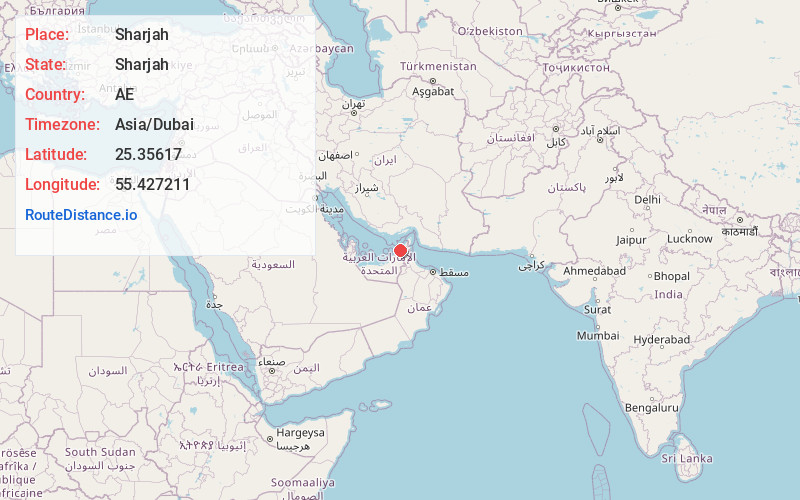 Map of Sharjah