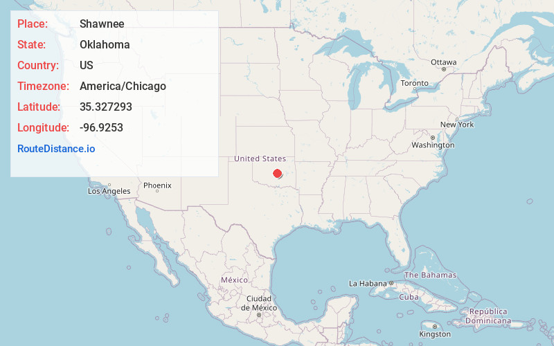 Map of Shawnee