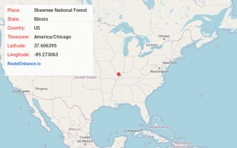 Map of Shawnee National Forest