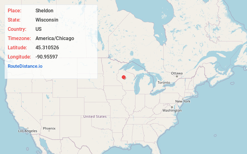 Map of Sheldon