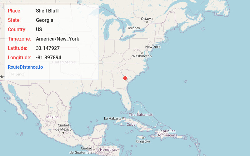 Map of Shell Bluff