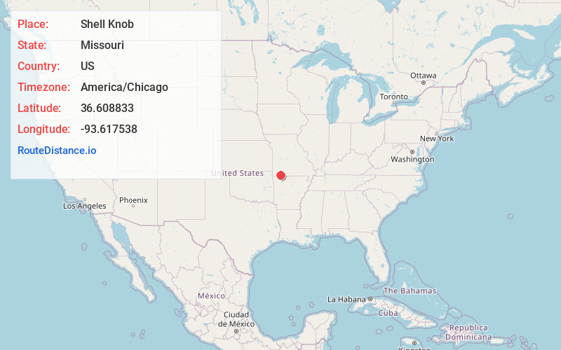 Map of Shell Knob