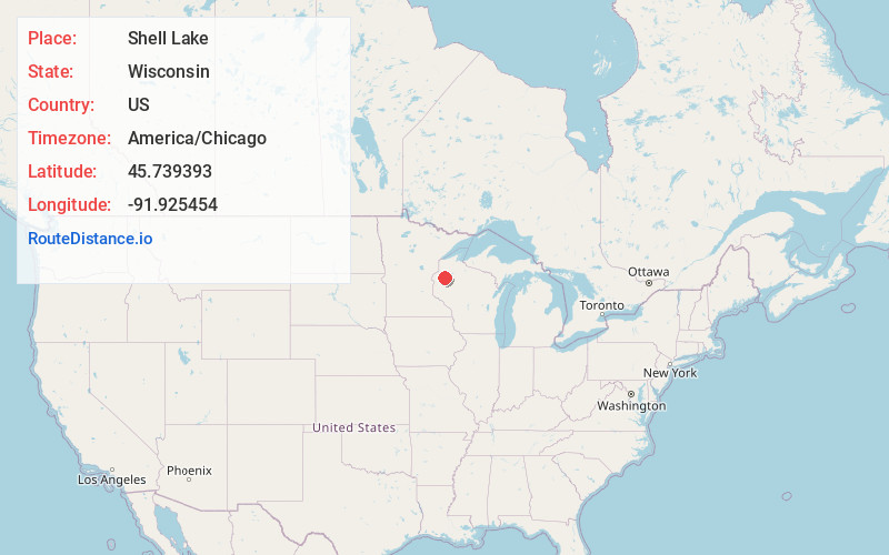 Map of Shell Lake