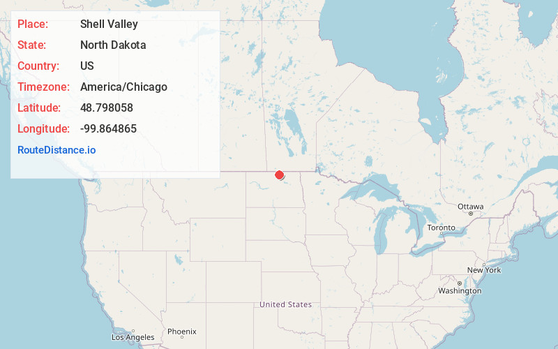 Map of Shell Valley