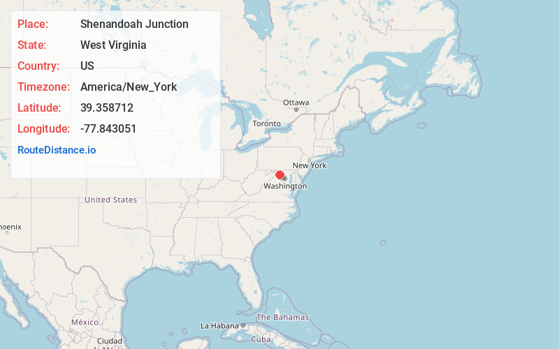 Map of Shenandoah Junction