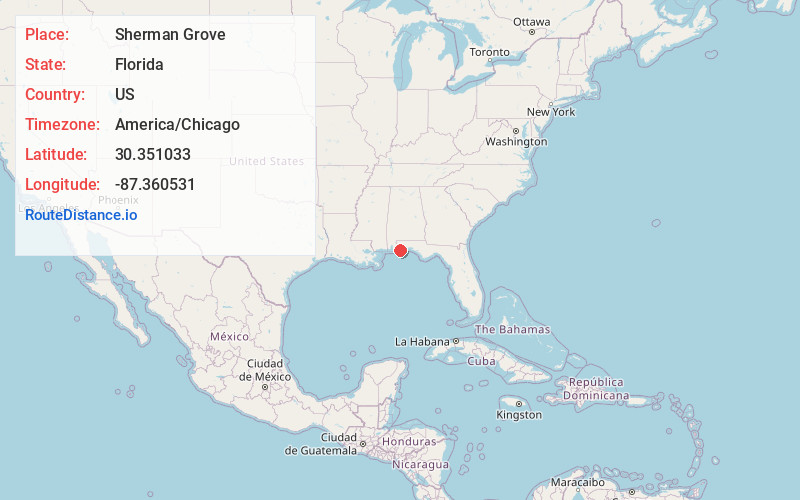 Map of Sherman Grove