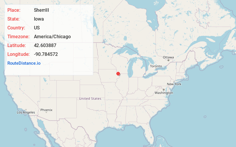 Map of Sherrill