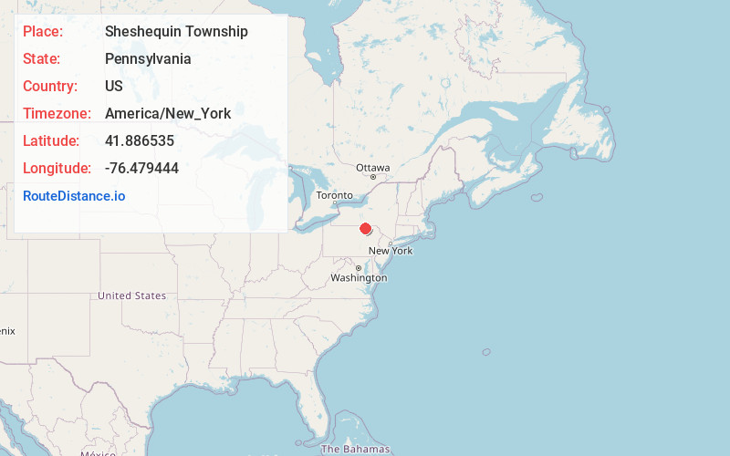 Map of Sheshequin Township