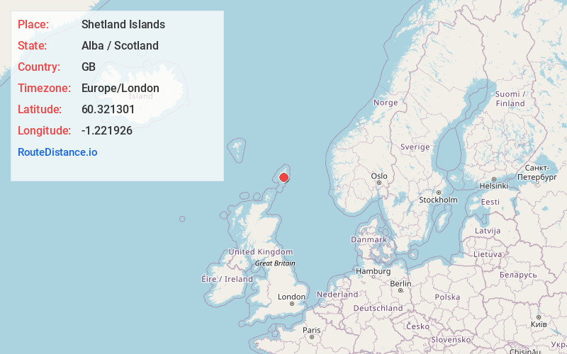 Map of Shetland Islands