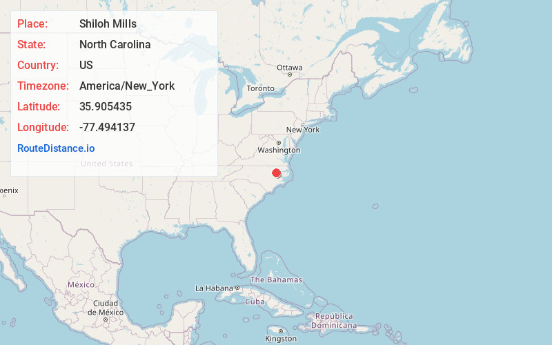 Map of Shiloh Mills