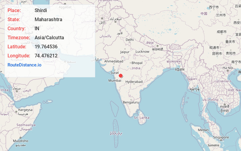 Map of Shirdi