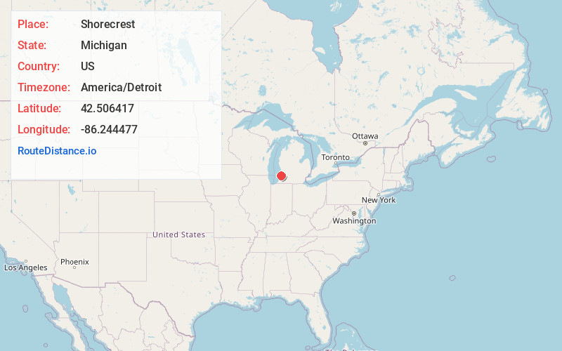 Map of Shorecrest