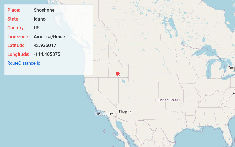 Map of Shoshone