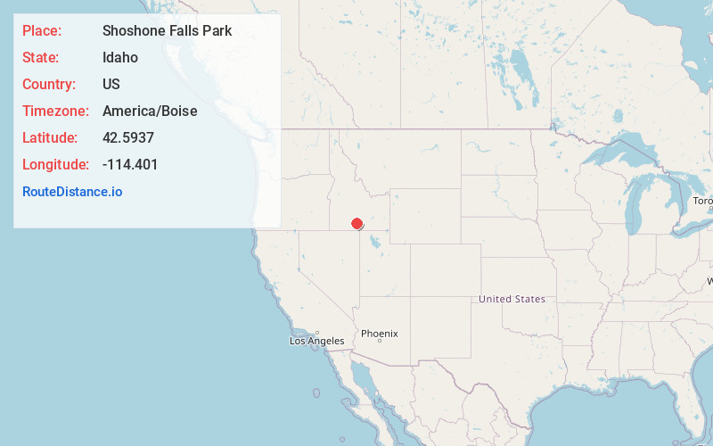 Map of Shoshone Falls Park