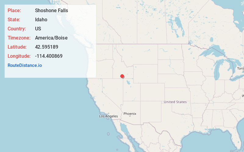 Map of Shoshone Falls