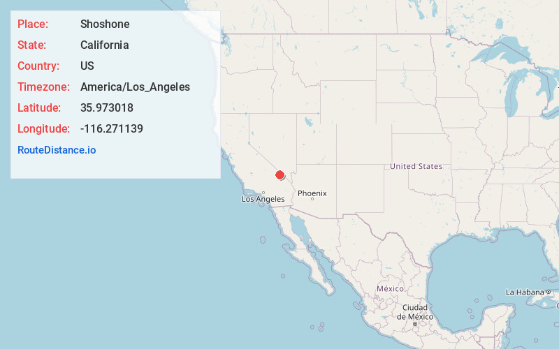 Map of Shoshone