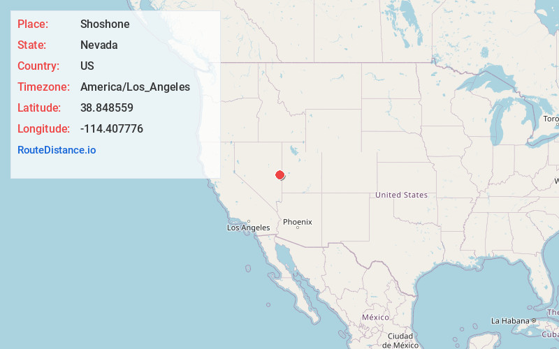 Map of Shoshone