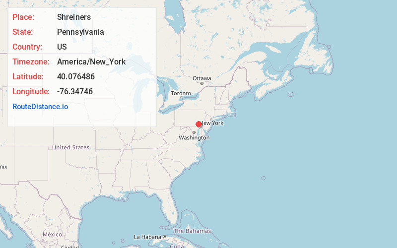 Map of Shreiners