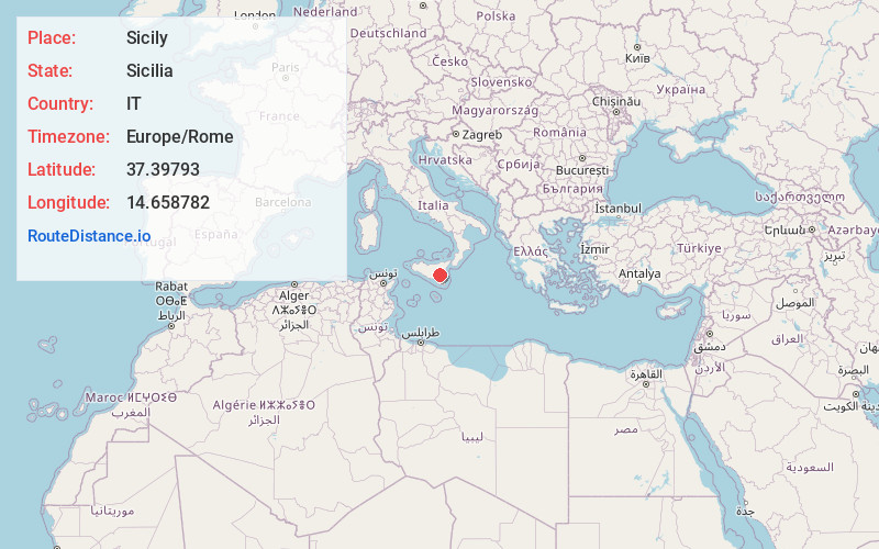 Map of Sicily