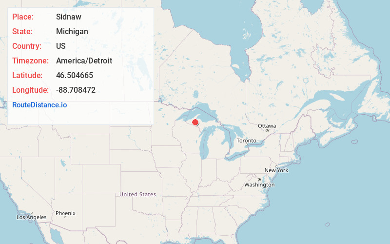 Map of Sidnaw